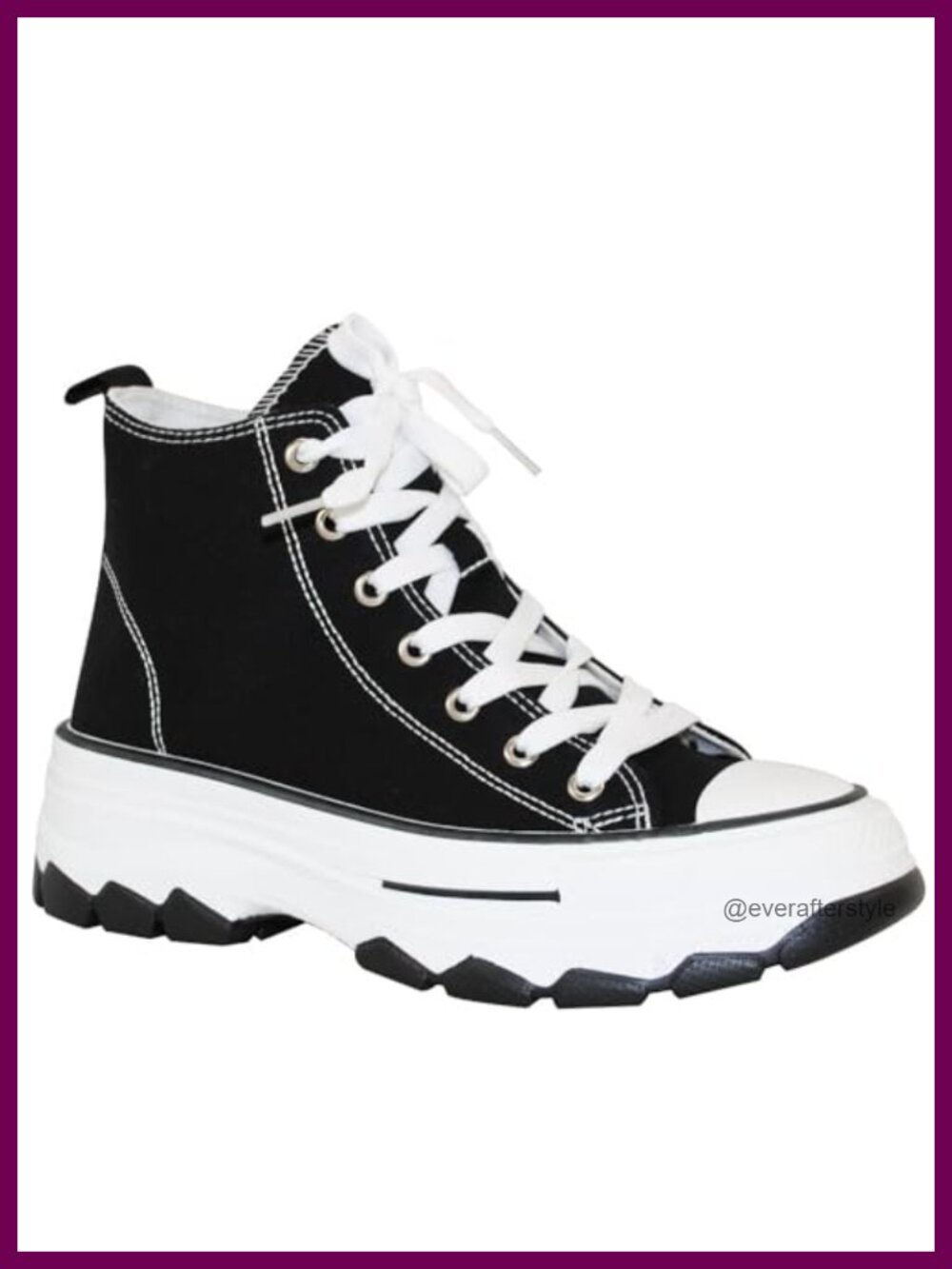 Platform Lace-Up High Top Sneakers Rhinestone Casual Walking Shoes